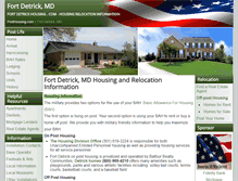 Tablet Screenshot of fortdetrickhousing.com